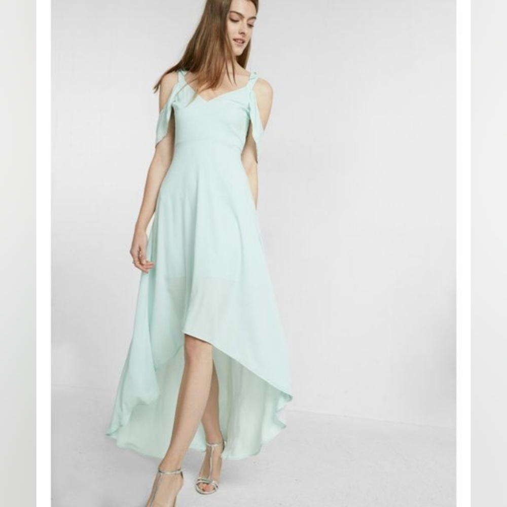 New Express Cold Shoulder High-low Dress